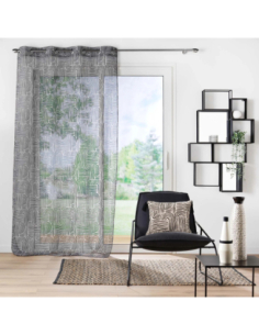 Voilage à œillets 140 x 240 cm Pandore noir 2