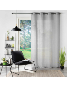 Voilage à œillets 140 x 240 cm Soane gris 2