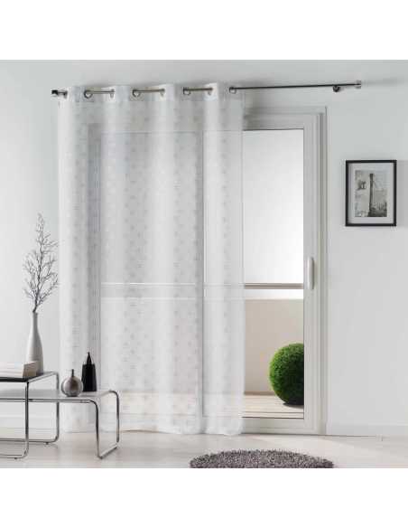 Voilage à œillets 140 x 240 cm Damina blanc