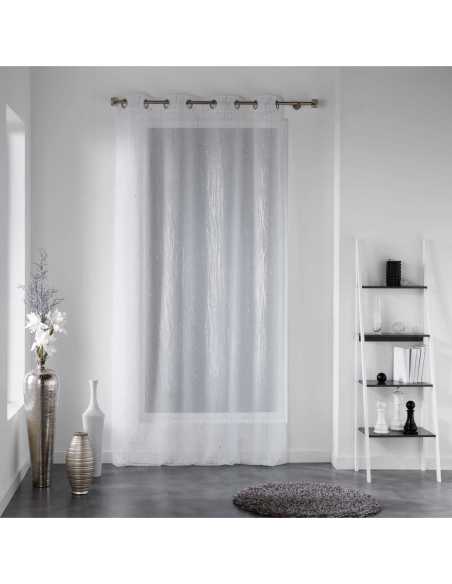 Voilage à œillets 140 x 240 cm Filiane blanc