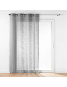 Voilage à œillets 140 x 240 cm Haltona gris