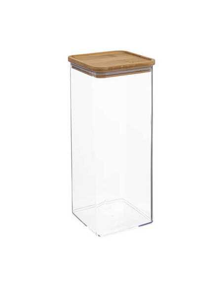Boîte carrée plastique et couvercle bambou 2L ESKE