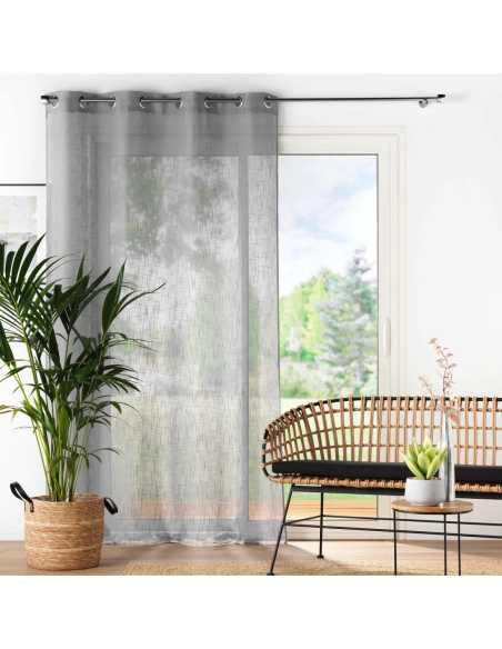 Voilage à œillets 140 x 240 cm Haltona gris