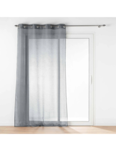 Voilage à œillets 140 x 240 cm Lisséa gris