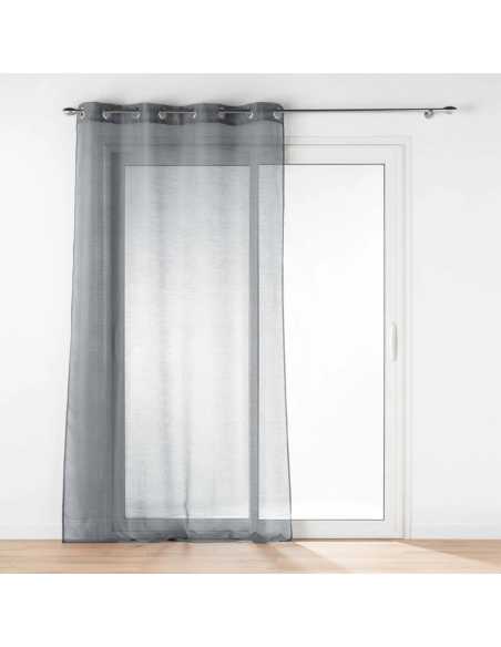 Voilage à œillets 140 x 240 cm Lisséa gris