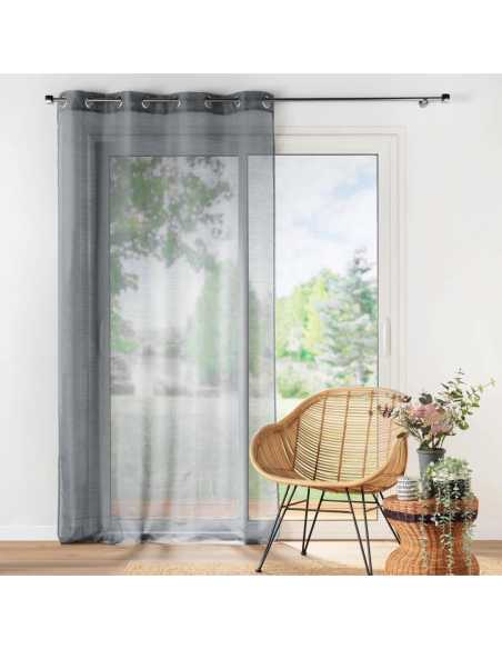 Voilage à œillets 140 x 240 cm Lisséa gris