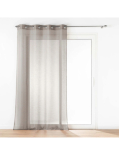 Voilage à œillets 140 x 240 cm Lisséa taupe