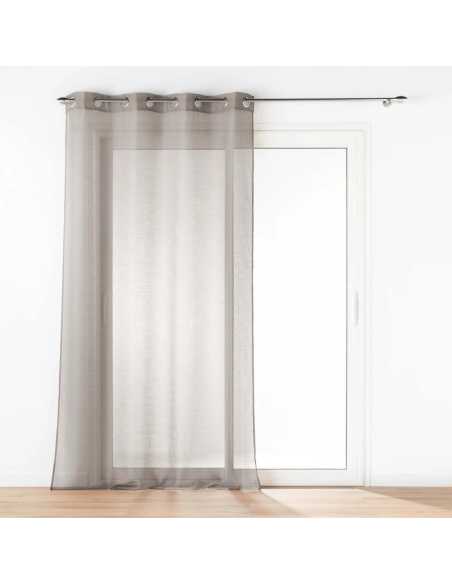 Voilage à œillets 140 x 240 cm Lisséa taupe