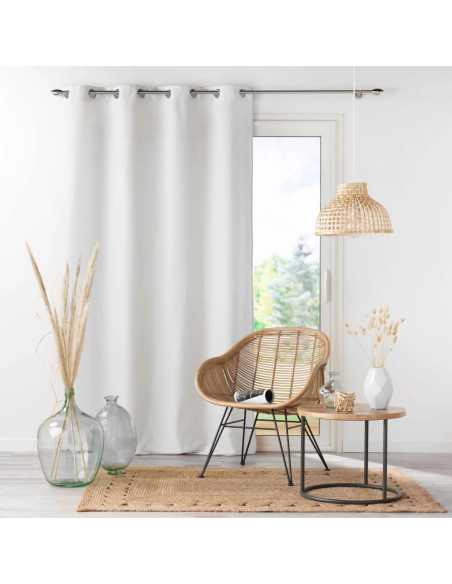 Rideau à œillets 140 x 260 cm Absolu blanc
