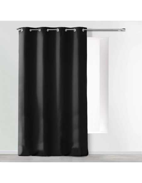 Rideau à œillets 140 x 260 cm Absolu noir