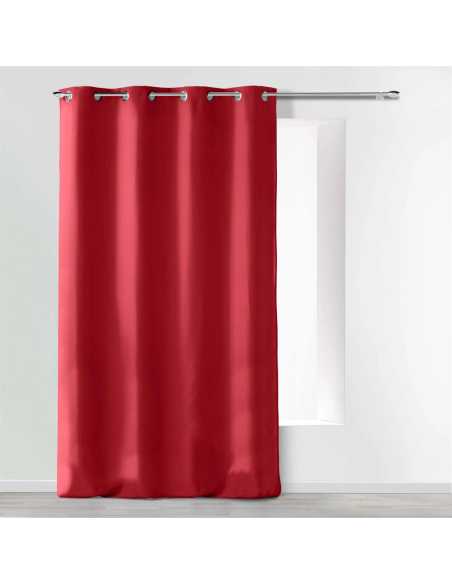 Rideau à œillets 140 x 260 cm Absolu rouge