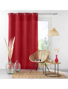 Rideau à œillets 140 x 260 cm Absolu rouge 2