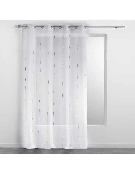 Voilage à œillets 140 x 260 cm Chenilla gris