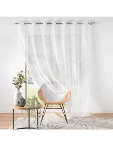 Voilage à œillets 240 x 240 cm Lisséa blanc