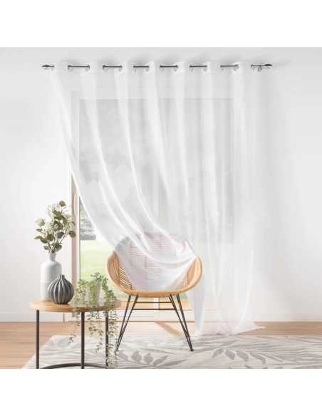 Voilage à œillets 240 x 240 cm Lisséa blanc