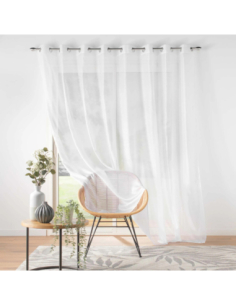 Voilage à œillets 300 x 240 cm Lisséa blanc 2