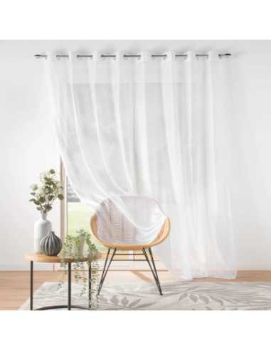 Voilage à œillets 300 x 240 cm Lisséa blanc