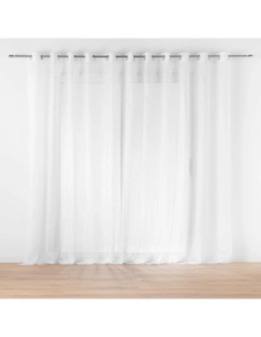 Voilage à œillets 400 x 240 cm Lisséa blanc