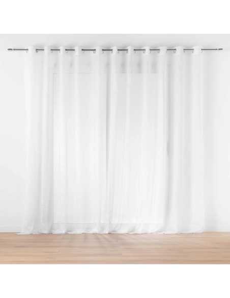 Voilage à œillets 400 x 240 cm Lisséa blanc
