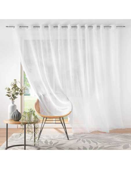 Voilage à œillets 400 x 240 cm Lisséa blanc