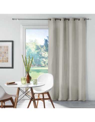 Rideau à œillets 135 x 240 cm Occultant chambray lin