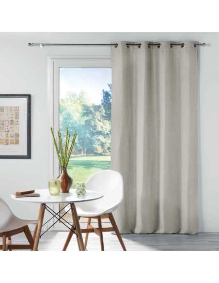 Rideau à œillets 135 x 240 cm Occultant chambray lin
