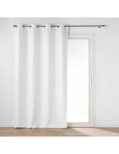 Rideau à œillets 135 x 240 cm Occultant chinéa blanc