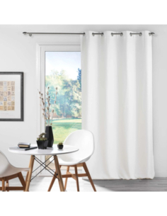 Rideau à œillets 135 x 240 cm Occultant chinéa blanc 2