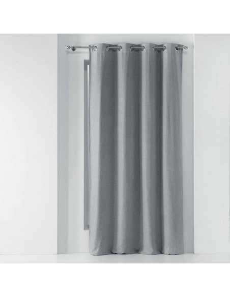 Rideau à œillets 135 x 240 cm Occultant chinéa gris