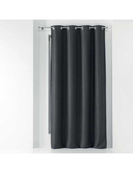 Rideau à œillets 135 x 240 cm Occultant tramina anthracite