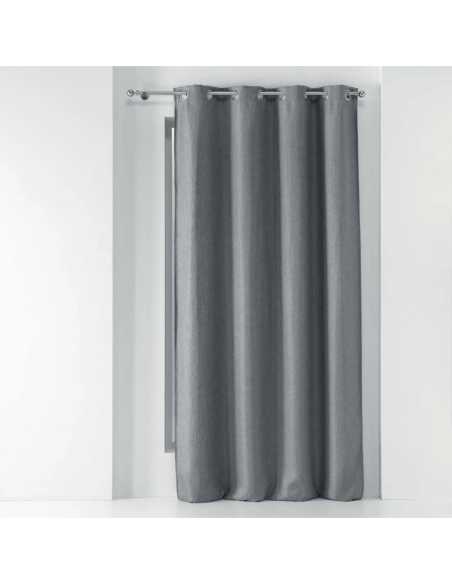 Rideau à œillets 135 x 240 cm Occultant tramina gris