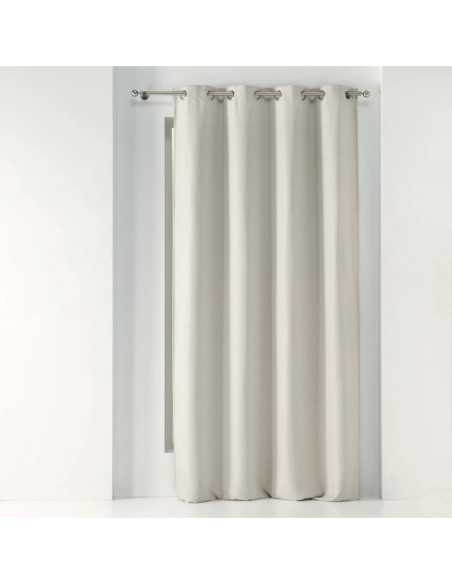 Rideau à œillets 135 x 240 cm Occultant tramina naturel