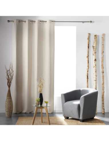 Rideau à œillets 135 x 240 cm Occultant tramina naturel