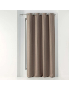 Rideau à œillets 135 x 240 cm Occultant tramina noisette