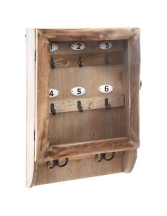Boîte à clés murale en bois 26 x 38 cm