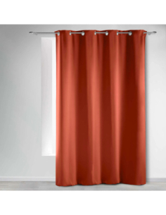 Rideau à œillets 135 x 240 cm Occultant terracotta