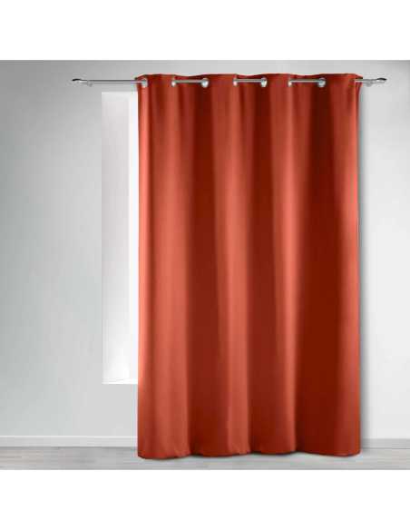 Rideau à œillets 135 x 240 cm Occultant terracotta