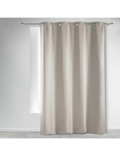 Rideau à œillets 135 x 240 cm Occultant ivoire