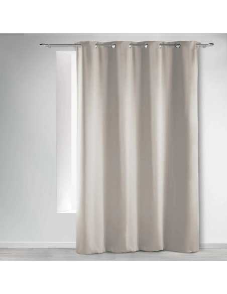 Rideau à œillets 135 x 240 cm Occultant ivoire