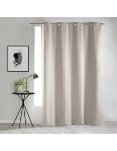 Rideau à œillets 135 x 240 cm Occultant ivoire 2