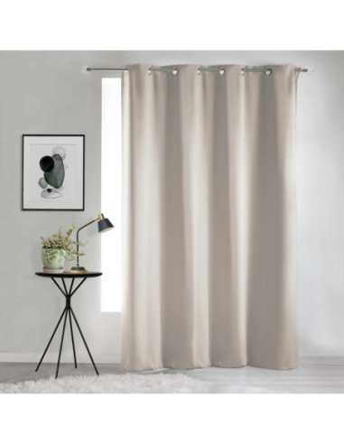 Rideau à œillets 135 x 240 cm Occultant ivoire