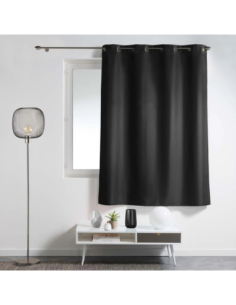 Rideau à œillets 140 x 180 cm Essentiel noir 2