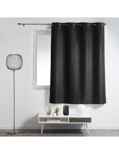 Rideau à œillets 140 x 180 cm Essentiel noir
