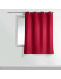 Rideau à œillets 140 x 180 cm Essentiel rouge