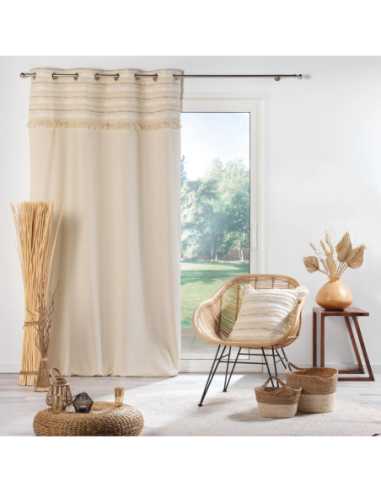 Rideau à œillets 140 x 240 cm Atlas naturel