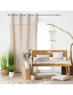 Rideau à œillets 140 x 240 cm Bahina blanc 2