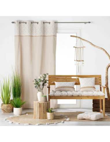 Rideau à œillets 140 x 240 cm Bahina blanc