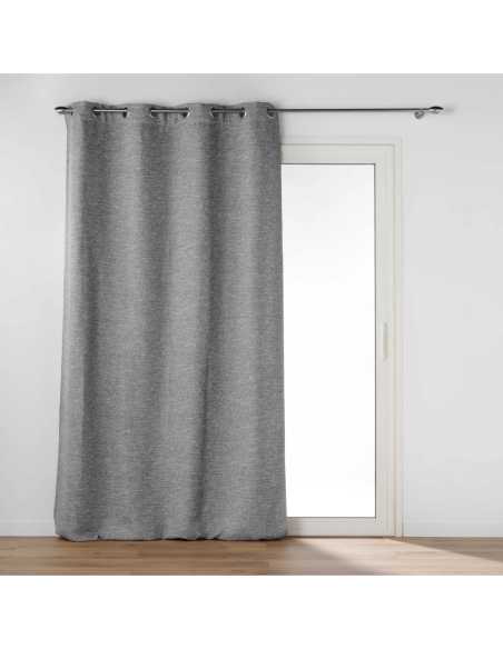 Rideau à œillets 140 x 240 cm Occultant dusky anthracite