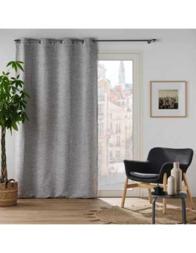 Rideau à œillets 140 x 240 cm Occultant dusky anthracite