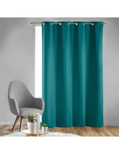 Rideau à œillets 140 x 240 cm Occultant bleu